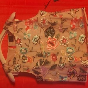 Multi Color Flower Lace Top